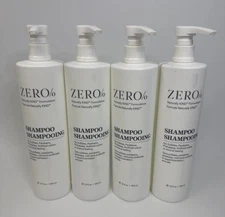 4 Bottles Zero% by Gilchrist & Soames SHAMPOO 15oz In Each, Hilton Exclusive