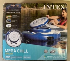 Intex Mega Chill Inflatable Floating 30 Can Beverage Cooler Holder 35in New