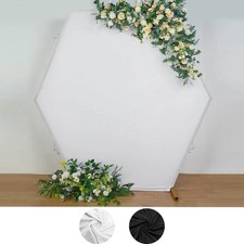 8 ft Fitted Spandex Hexagon Backdrop Stand Cover Wedding Party Event Decorations