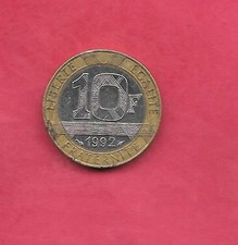 FRANCE KM964.1 1992 10 FRANCS VF VERY FINE NICE OLDER BI-METAL COIN