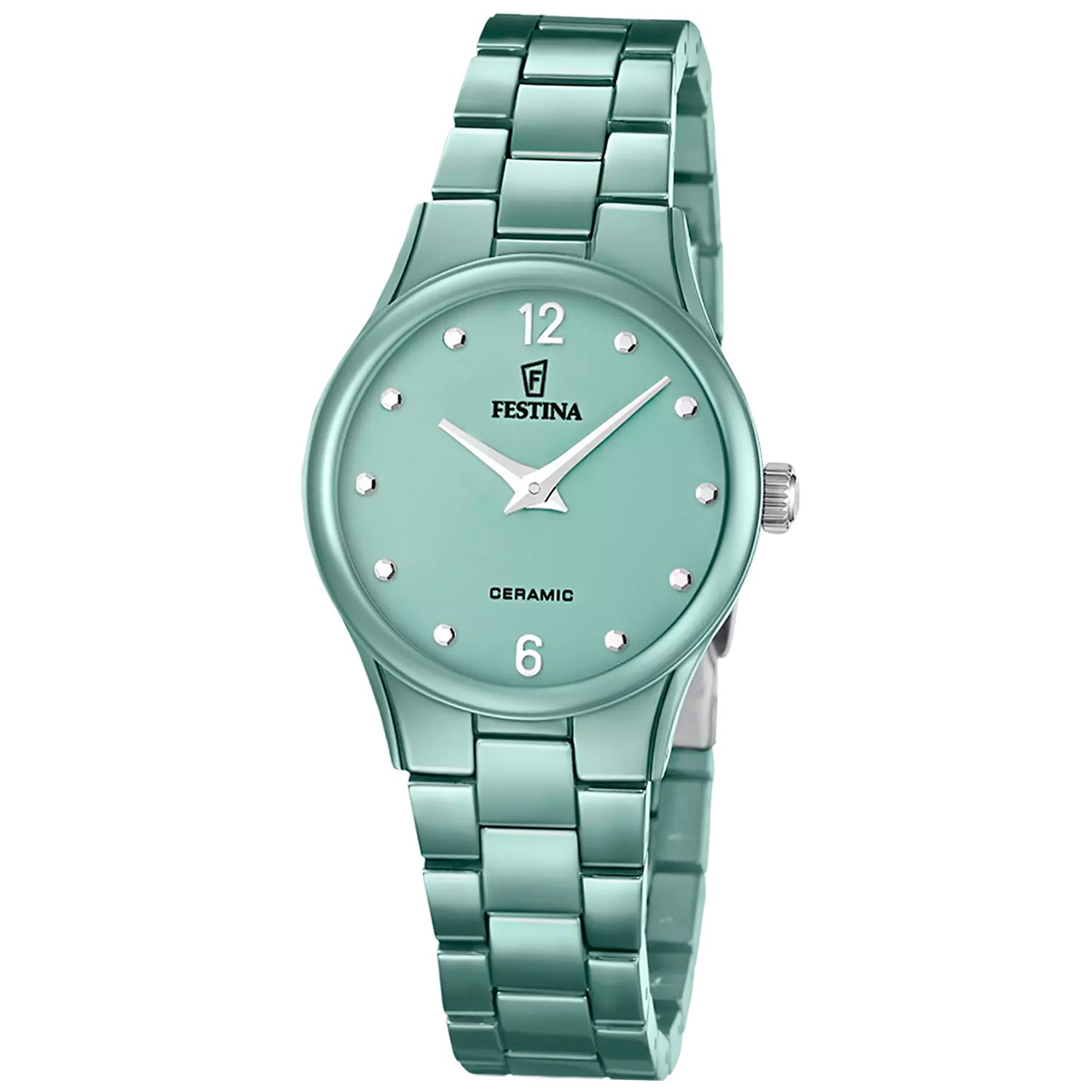 Festina Women's F20751-3 Ceramic 31mm Quartz Watch in Green - Image 3