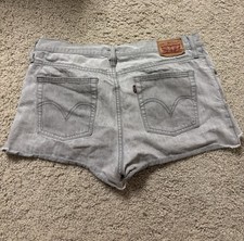 Light Gray Levi  s Cutoff Shorts Size 32 - Fast Shipping