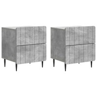 Nachttisch Betongrau 43 X 34,5 X 49,5 Cm Holzwerkstoff 2Er Set