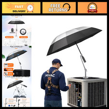 Magnetic Umbrella with Base for HVAC - Portable Sun Rain Protection, Ideal for