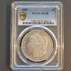 1889 Morgan Silver Dollar $1 PCGS AU58 Slabbed Coin Cert #43786634