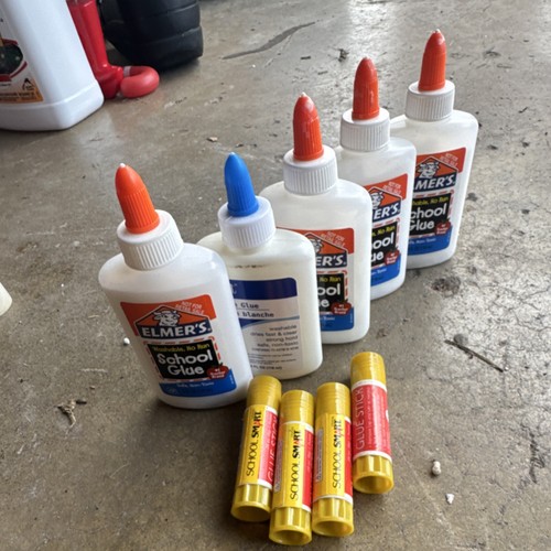 Elmer's & School Smart School Glue Bottles and Glue Sticks, White & Colored