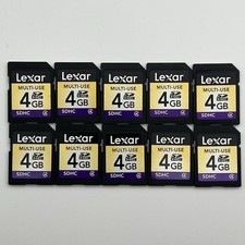 Lot Of 10x Lexar 4GB Standard Sized SD Cards ￼