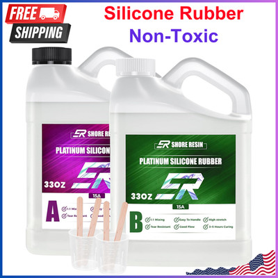 66oz Platinum Cure Liquid Silicone Rubber 15A High Precision Silicone, Non-Toxic