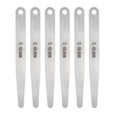 6pcs Metric Thickness Feeler Gauge 0.46mm Single Blade Tapered Feeler Gauge