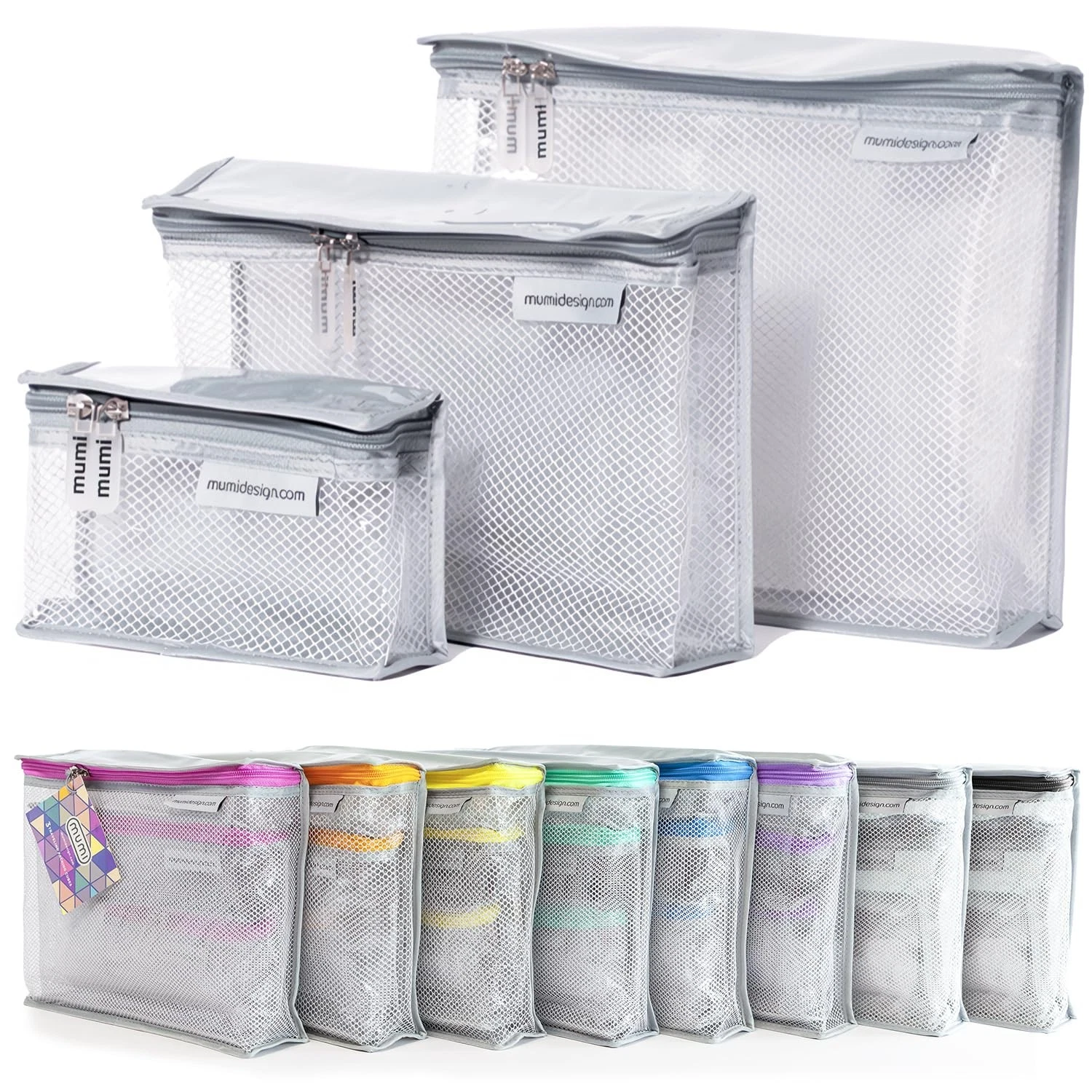 Travel Toiletry Bag Set of 3 – Clear TSA Approved Toiletry Bags for Women – R...