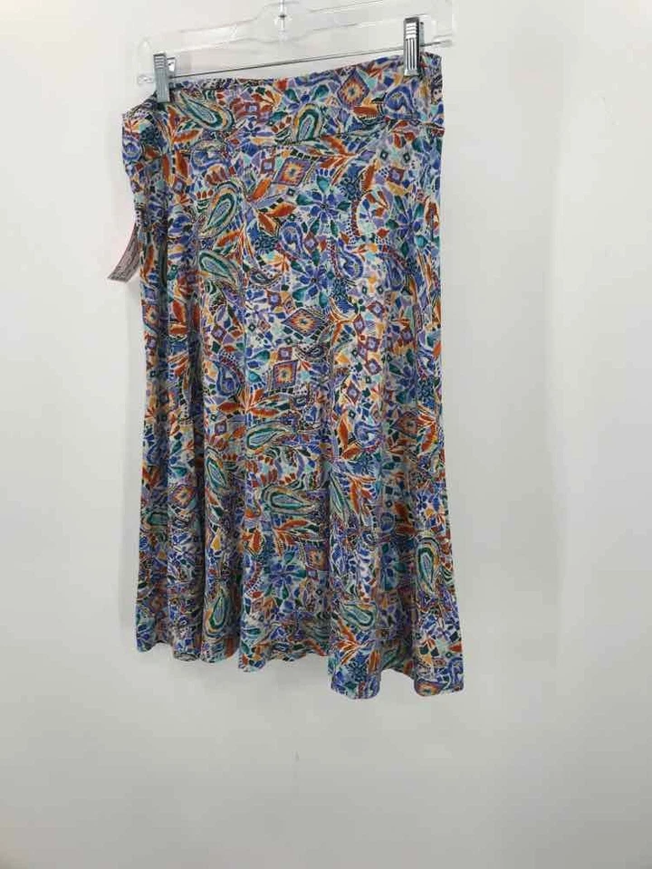 Falda midi con estampado de cachemira talla mediana azul salam de segunda mano Foto 2 de 3