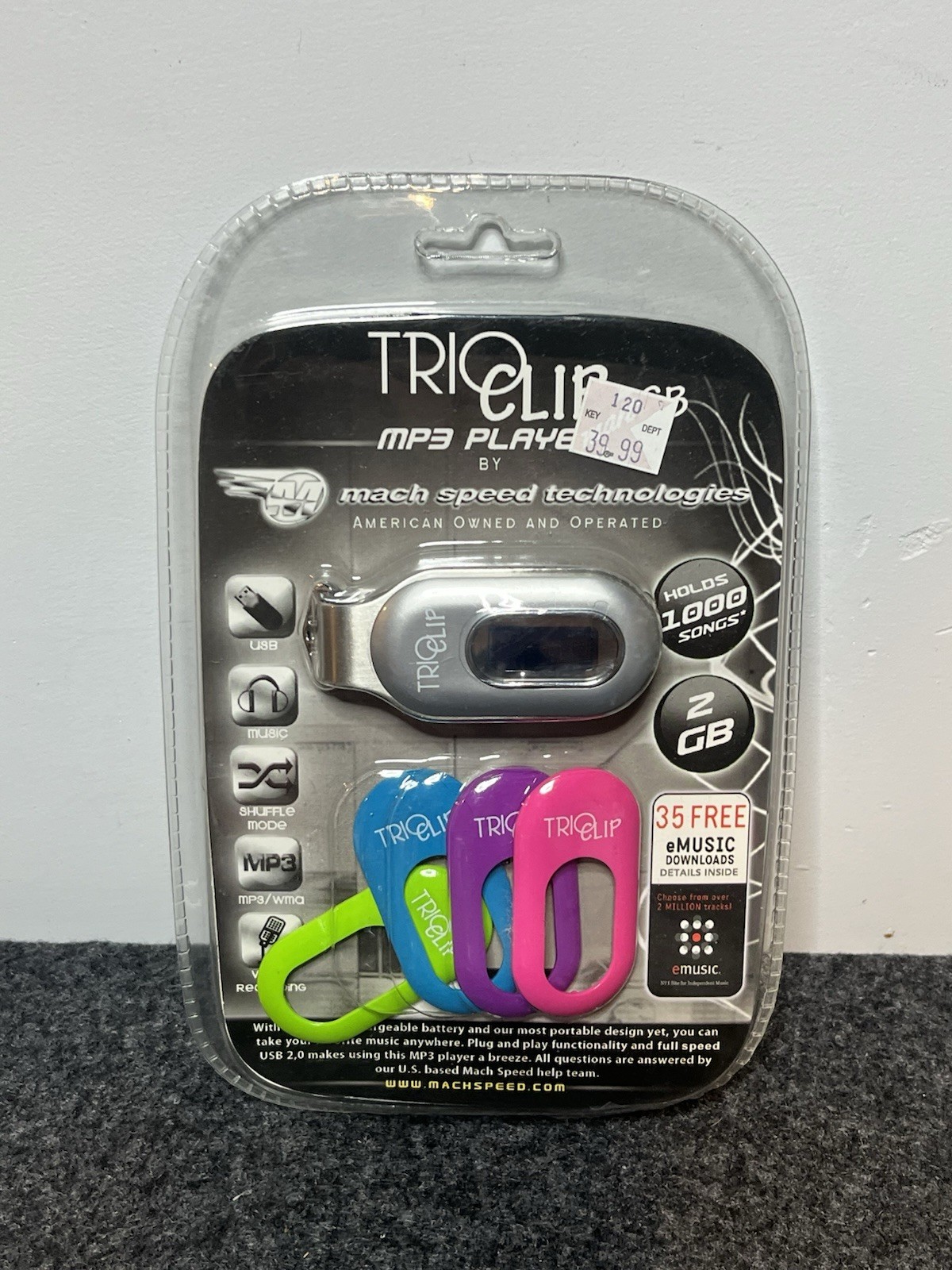 2gb New Sealed Mach Speed Usb Music Player Y2k