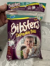 Bibsters Disposable Bibs 6m Large 18 Disposable Bibs New In Pack