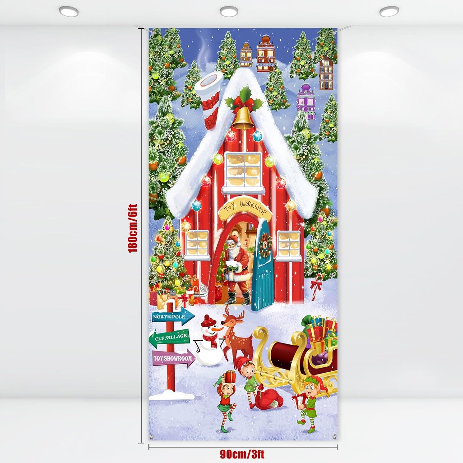 Sumind Christmas Door Cover as pictures shown, As the Picture Shown 