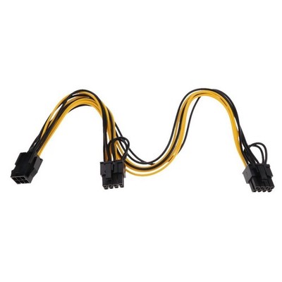 PCI-E 6-Pin Auf 2x  (6+2-Pin/) Stromverteilerkabel PCIE PCI Express