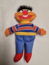 Vintage 97Applause Jim Henson Sesame Street 8 ERNIE Stuffed Toy With Beans Body