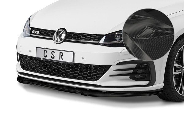 Csr Cup-Spoilerlippe Abs Carbon Look Mit Abe FüR Vw Golf 7 Gti / Gtd-image