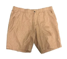 Swiss Tech Men's Shorts Size 42 Brown Stretch Wick Away Performance