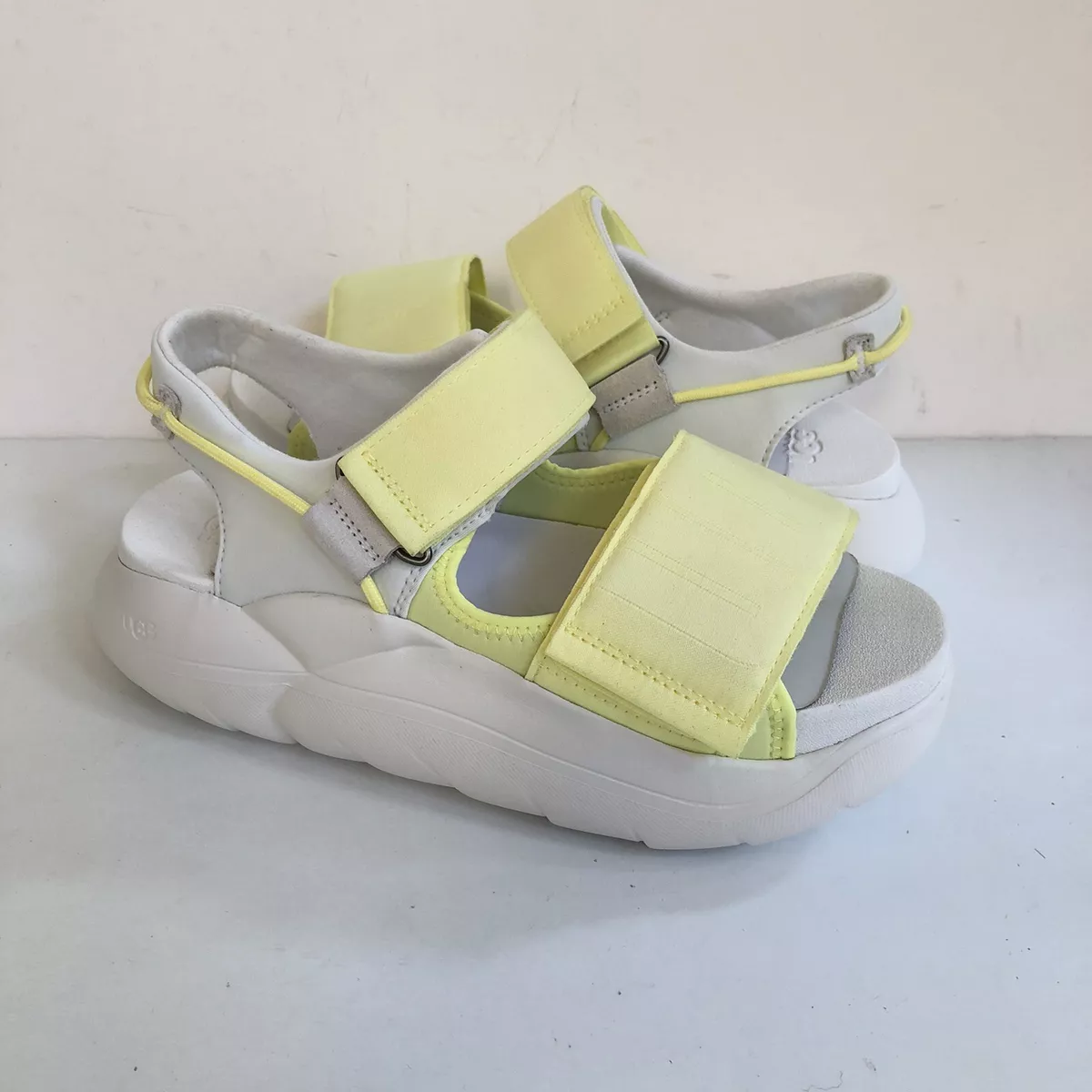 Lime platform cheap sandals