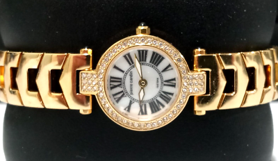 Pierre Cardin 23mm Yellow Gold Fancy Dress Watch Crystal Bezel Japan Quartz  NEW | eBay