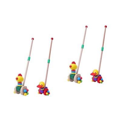 4 Pcs Kleinkind Push Walker Waddling Ente Spielzeug Push-n-pull Spielzeug