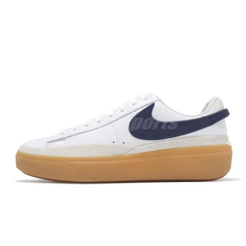 Nike Blazer Phantom Low White Midnight Navy Gum Men Casual Shoes HF3119-102 - Picture 2 of 8