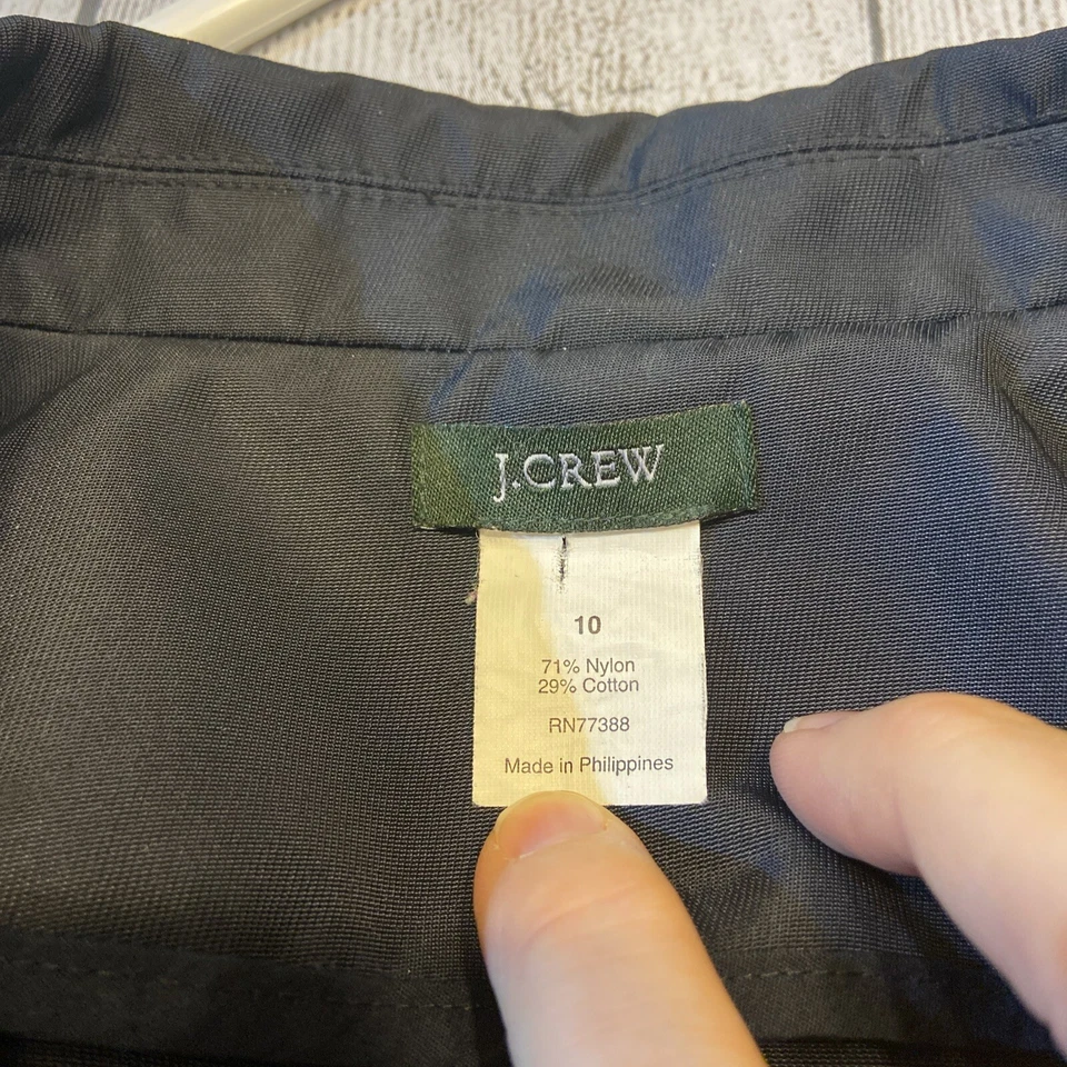 J. Crew 女式原装小学生外套 10 海军蓝 Academia 闪亮 2 按钮学院风 — 第 3/4 张图片