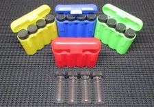 16 Glass 1 oz Gold Vials 4 Carry Case Storage Panning Mining Prospecting Dredge 