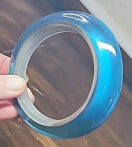 Blue Acrylic Freeform Bangle Bracelet Vintage Moonglow? - Picture 9 of 20