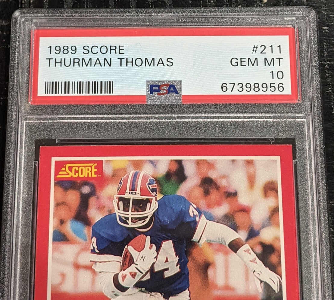トライストーン大運動会TEAM PURPLE 新品未開封 1989 Score Thurman Thomas ROOKIE PSA 10 GEM MINT RED Border