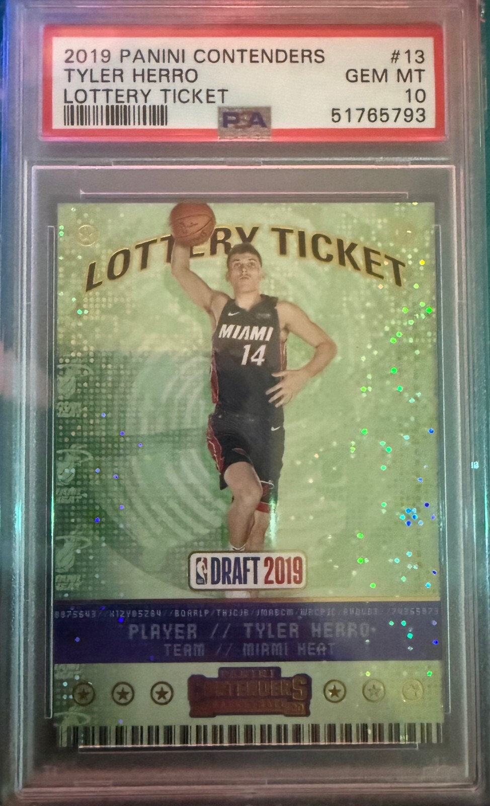 2019 Panini Contenders #13 TYLER HERRO Miami Heat PSA 10 GEM MINT RC Rookie