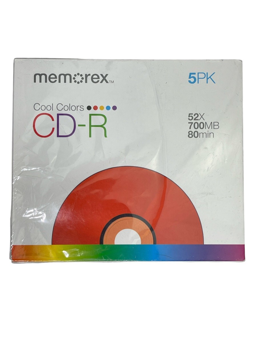 DEXCORE CD+BD +おまけセット Memorex 5 Pack Cool Colors Brand New CD-R 52X 700MB 80 min | eBay