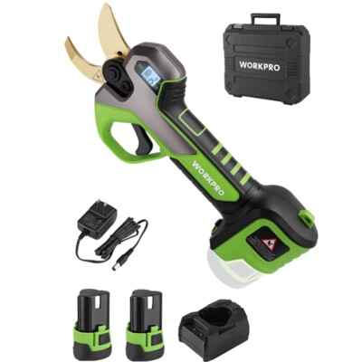 WORKPRO 12V Electric Pruning Shear Cordless Branch Cutters 1.2'' Cutting Diameter