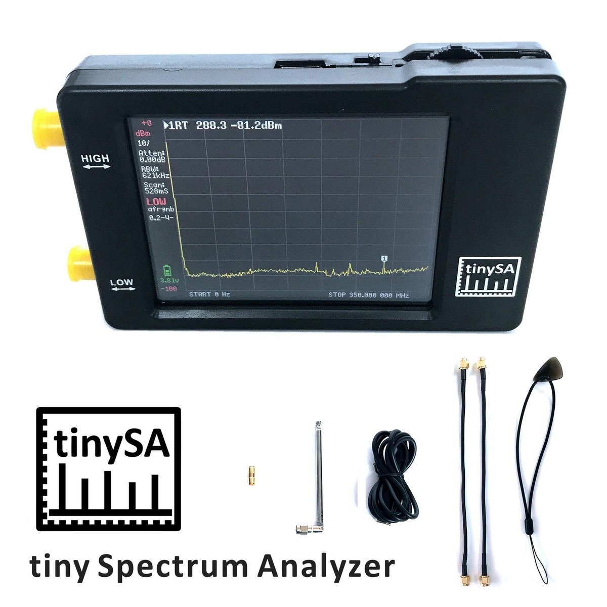 その他 TinySA ALIESTFDNO Upgraded TinySA Ultra Spectrum Analyzer, 4.0 Inch