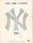 YOGI BERRA BILL SKOWRON Signed AUTOGRAPH 1961 New York Yankees Yearbook PSA/DNA