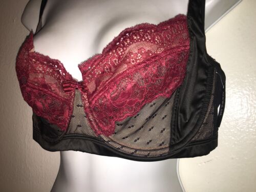 Adore Me Balconette BH mit Bügel Gr. 40B Rot Schwarz Neu - Bild 2 von 4