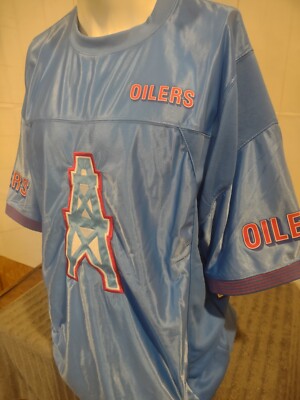NWT 70's 80's Old Style NFL Houston Oilers New Football Light Blue Jersey L  🏈🏈