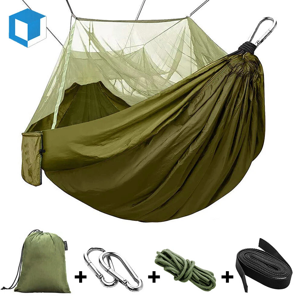 Portable Camping Hammock With Mosquito Net Double Outdoor Travel