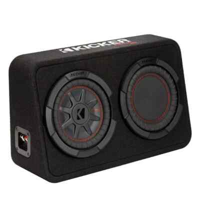 KICKER TCWRT82   kompakter aber guter Subwoofer Bassbox Bass Kiste