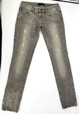 Just Cavalli Gray Distressed Skinny Jeans Mens Size 28 W 34 L US Italy Designer
