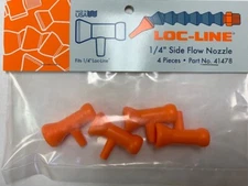 1/4" Side Flow Nozzles for use with 1/4"  Loc-Line® USA System Pack of 4 #41478
