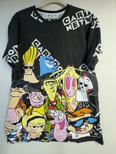 Men's T-Shirt Small Cartoon Network Graphic Ren & Stimpy Johnny Bravo Retro