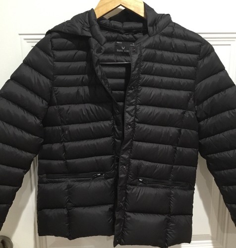 Zara Girls Hooded Puffer Jacket Has ( Goose Feathers ) - Picture 2 of 6