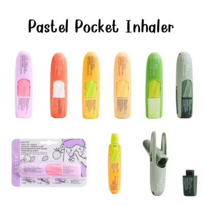 New  Set 6 Pastel Pocket Inhale lid is not lost Easy to carry Light scent Fresh