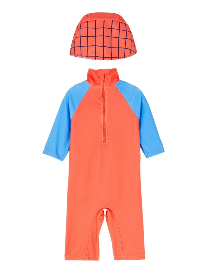 Marvel Baby Schwimmanzug Set Overall Schirmmütze Nackenschutz UV Sonnenschutz - Bild 3 von 4