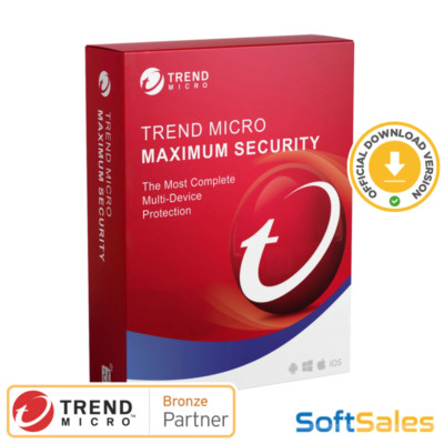 Trend Micro Maximum Security 2025 | 3 Years 5 Devices | Antivirus | Download
