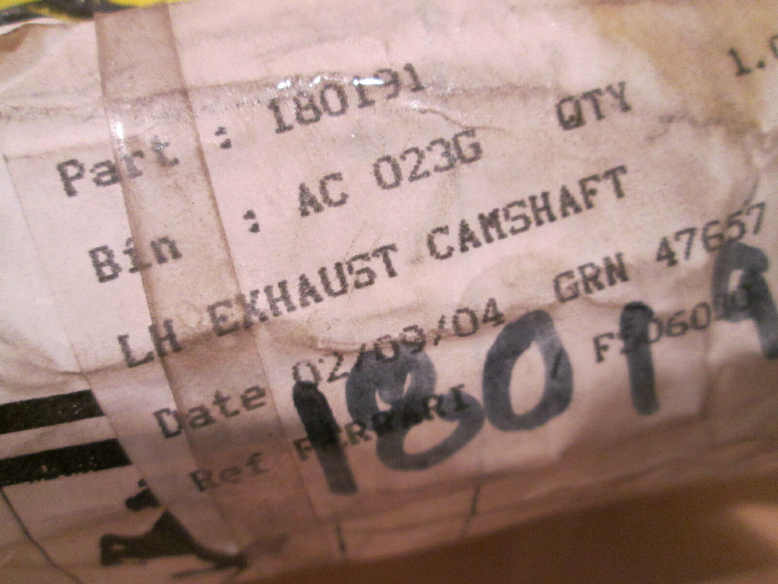 Ferrari 360 - LH Exhaust Camshaft # 180191