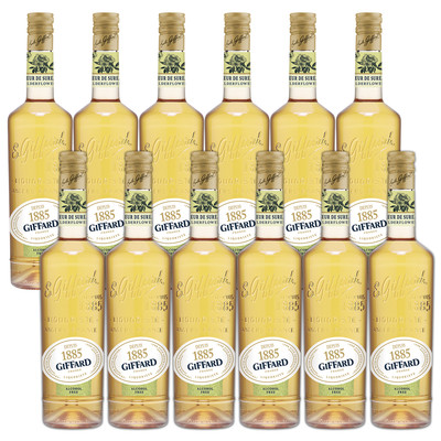 Giffard Depuis 1885 Elderflower Alcohol-Free Liqueur Syrup Made in France 12 PK