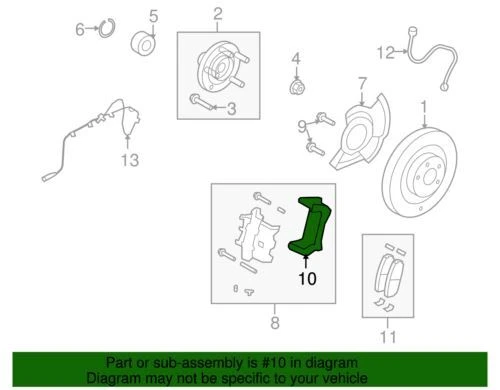 Soporte de pinza de freno de disco delantera original Ford Lincoln MKX 2007-2010 7T4Z-2B292-B Foto 2 de 2