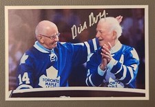 Dick Duff Auto Signed Toronto Maple Leafs 4 x 6 Photo HOF